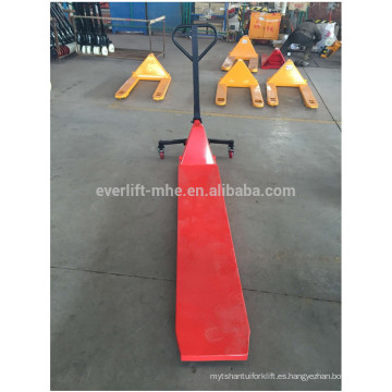 1 tonelada 1800mm Mano Manual Pallet Truck 1.8 m Pallet Jack Forklift